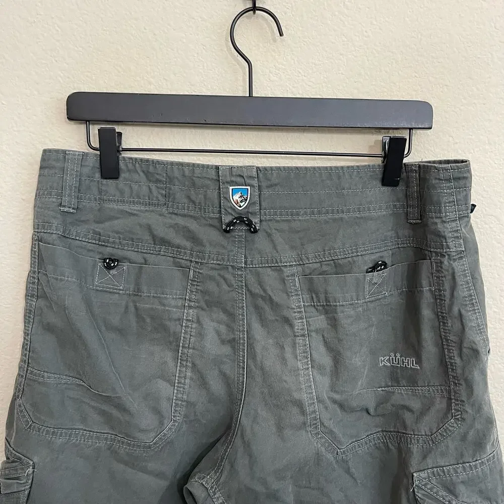 Kuhl Men's Ambush 9-Pocket Cargo Outdoor Hiking Shorts Carbon Grey Size 32